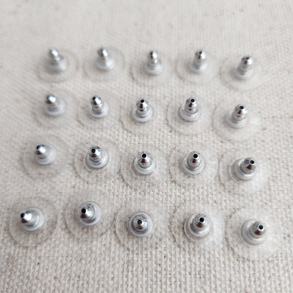 Premier Designs 20 Pc Earring Backs Stoppers Replacement Studs Silvertone New
